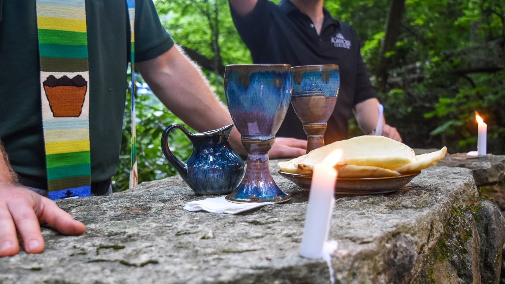 Religious ceremony with candles