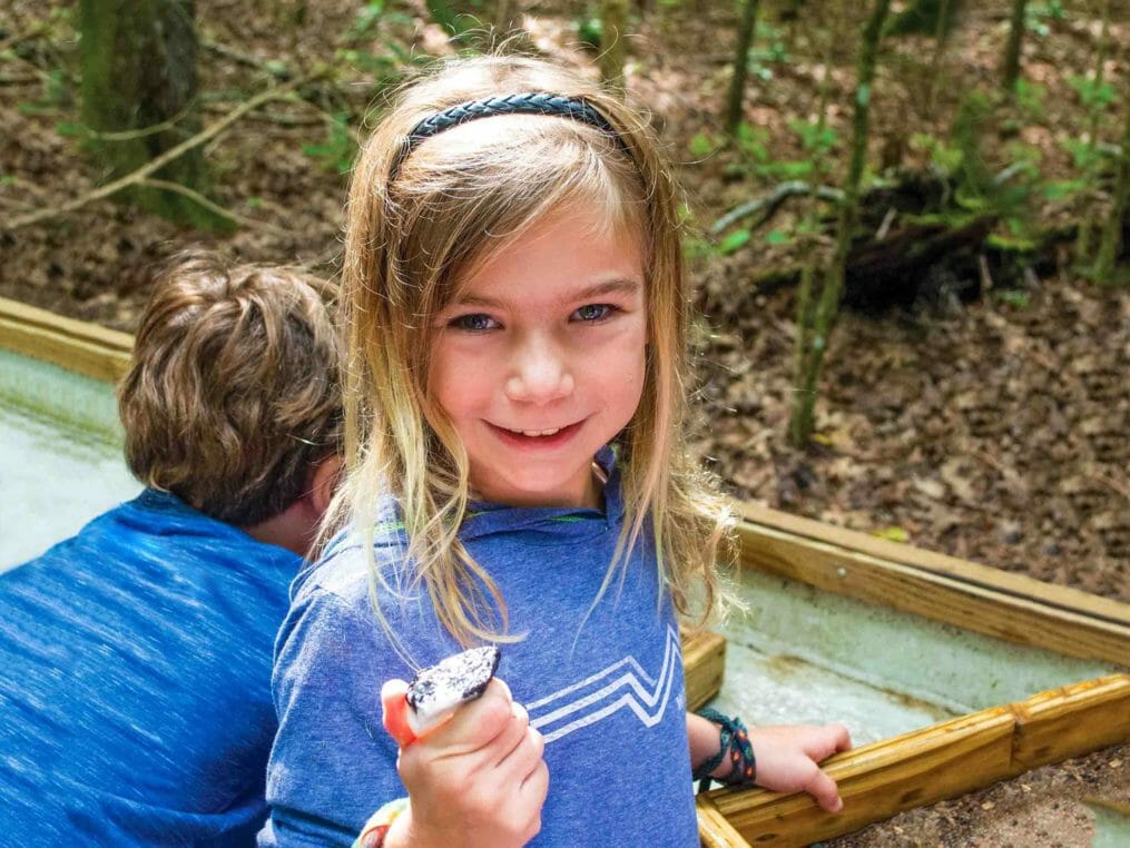 Camper mining at Hendersonville Day Camp